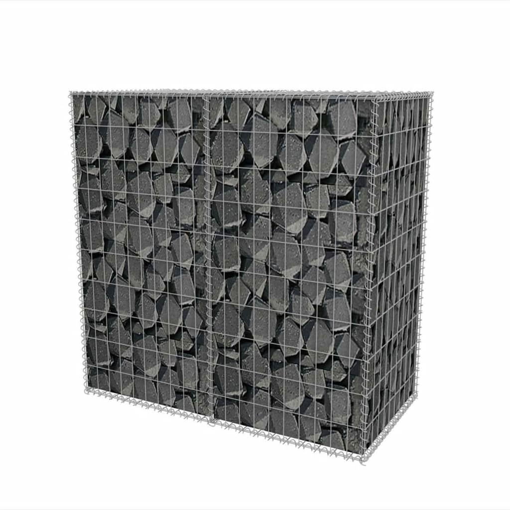 vidaXL Gabion Basket Galvanised Steel 100x50x100 cm