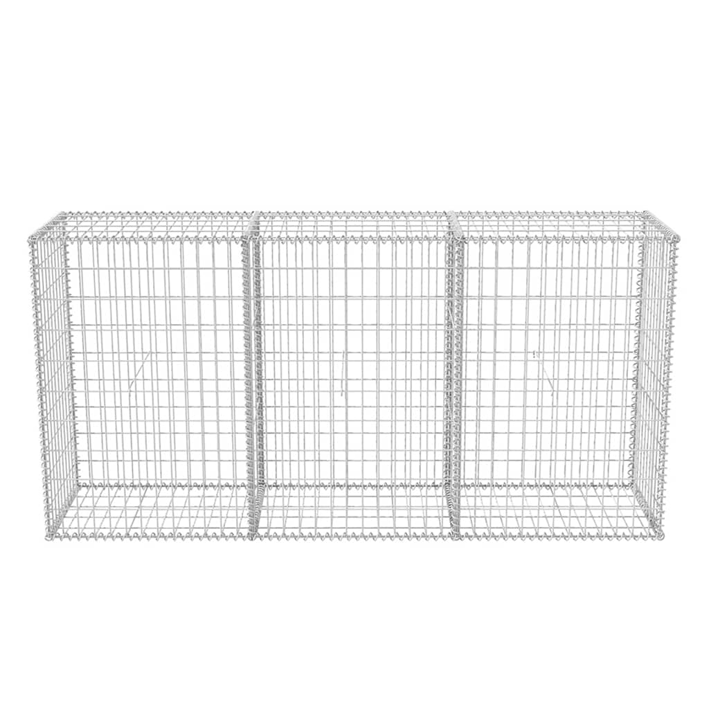 Gabion Basket Galvanised Steel 200x50x100 cm