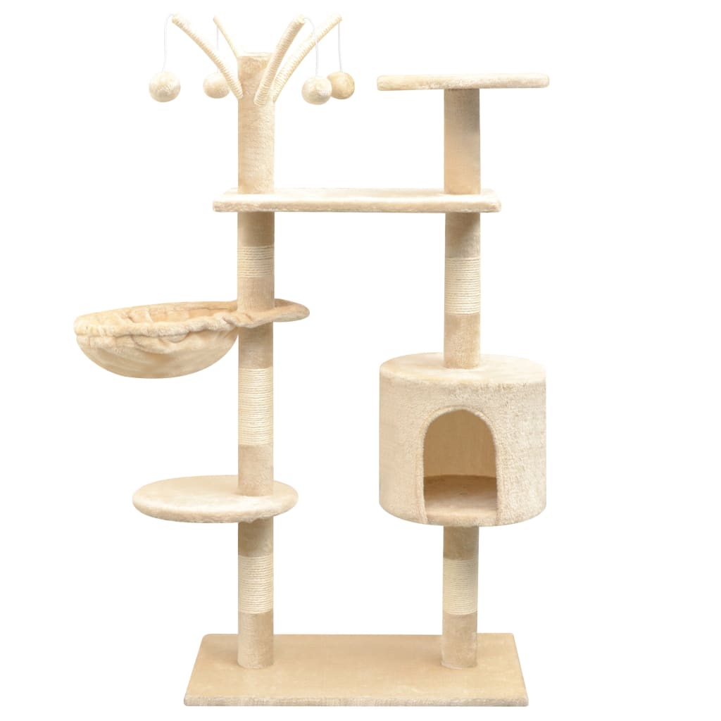 Cat Tree with Sisal Scratching Posts 125 cm Beige