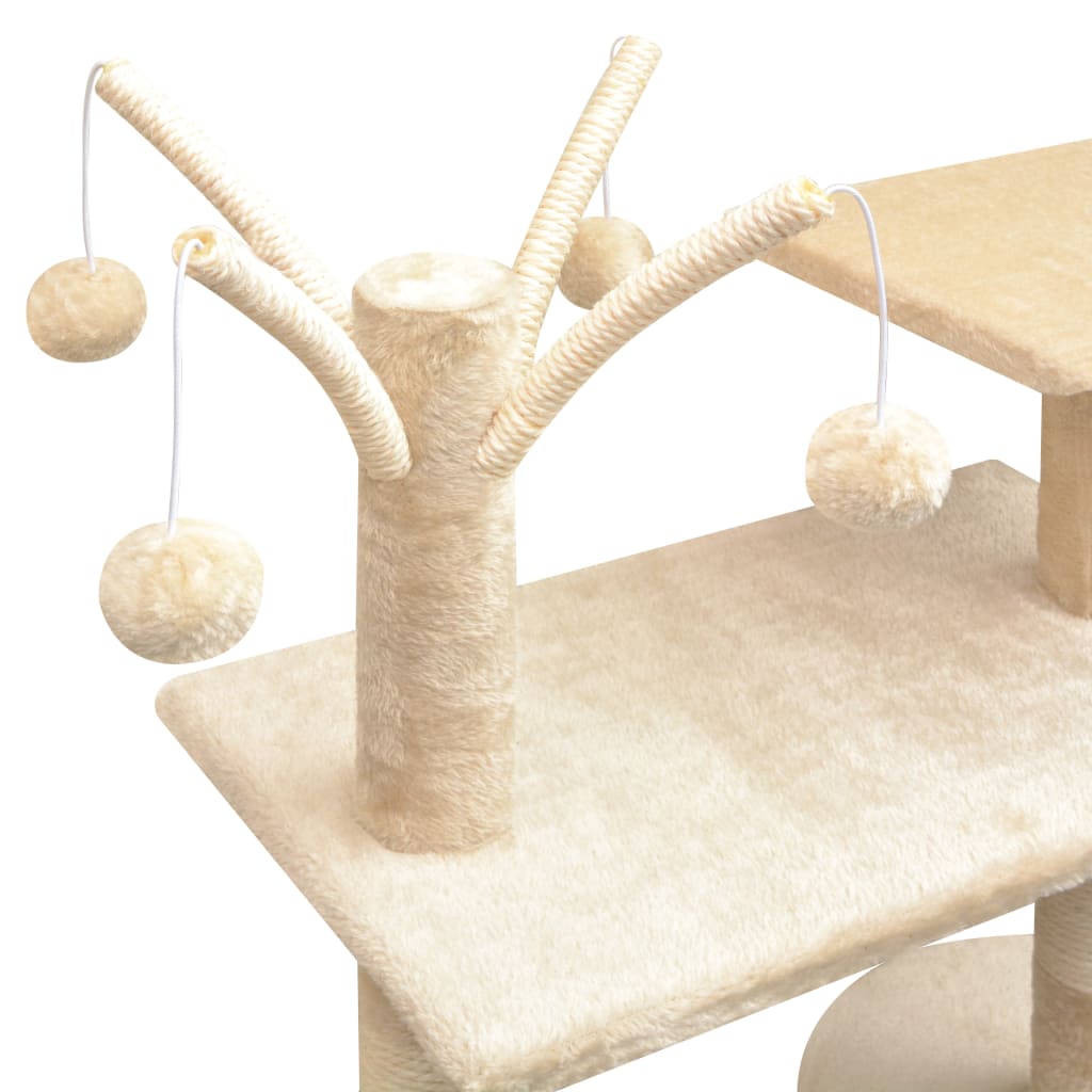 Cat Tree with Sisal Scratching Posts 125 cm Beige