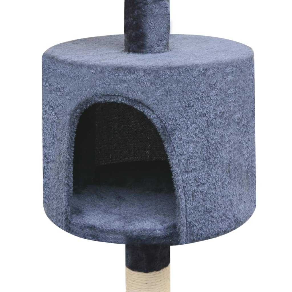 vidaXL Cat Tree with Sisal Scratching Posts 125 cm Dark Blue