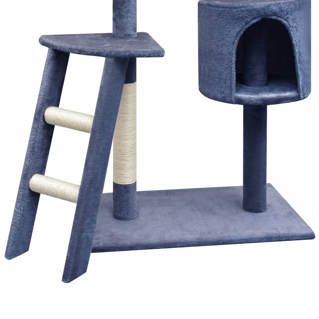 vidaXL Cat Tree with Sisal Scratching Posts 150 cm Dark Blue