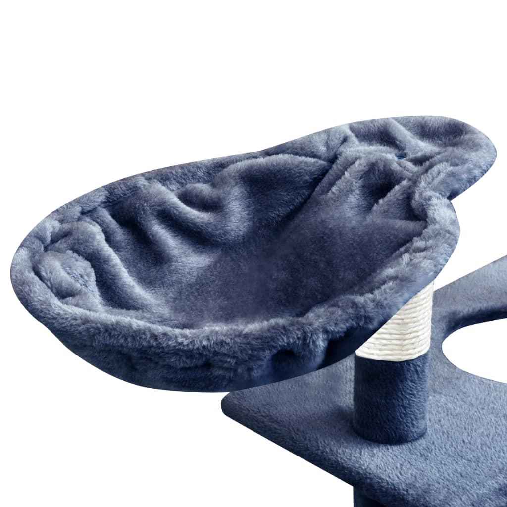 vidaXL Cat Tree with Sisal Scratching Posts 150 cm Dark Blue