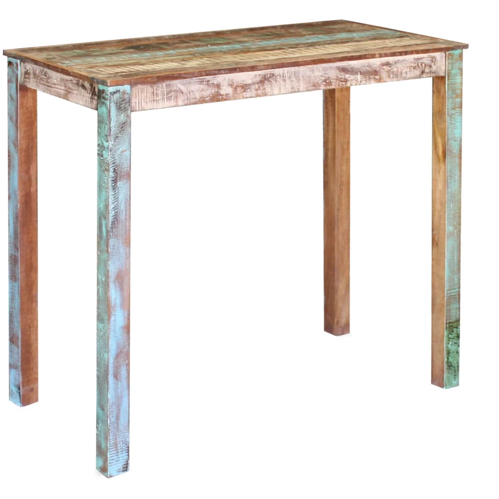 vidaXL Bar Table Solid Reclaimed Wood 115x60x107 cm