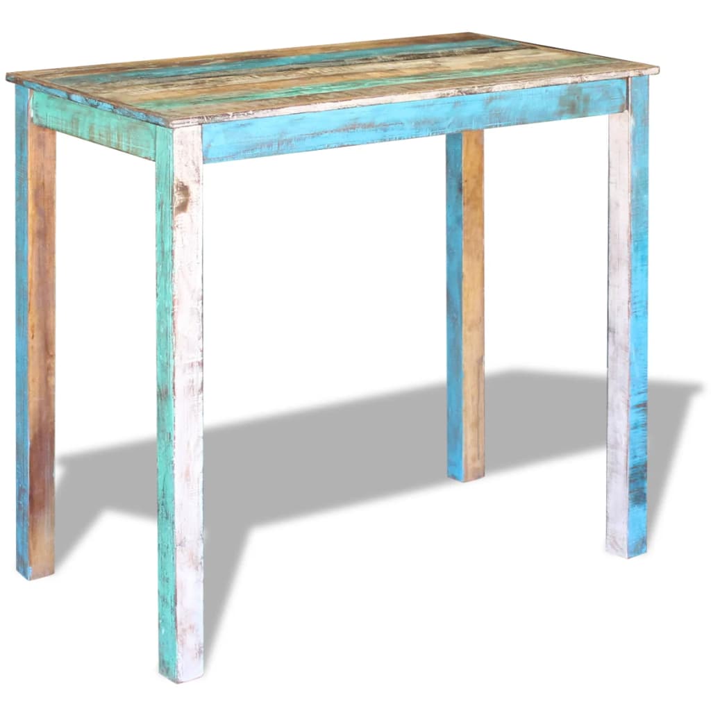 vidaXL Bar Table Solid Reclaimed Wood 115x60x107 cm