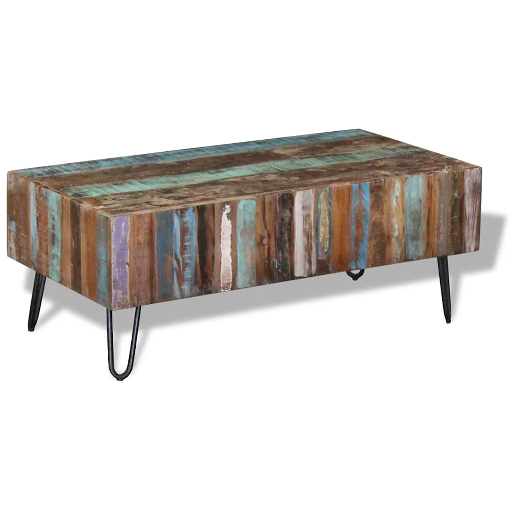243455 vidaXL Coffee Table Solid Reclaimed Wood 100x50x38 cm