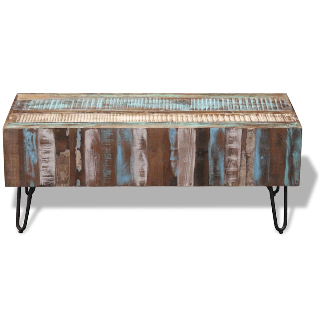 243455 vidaXL Coffee Table Solid Reclaimed Wood 100x50x38 cm