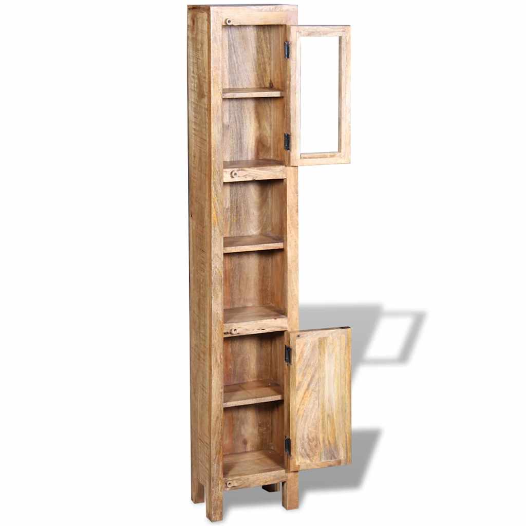 243463 vidaXL Vanity Cabinet with Mirror and 2 Side Cabinets Solid Mango Wood
