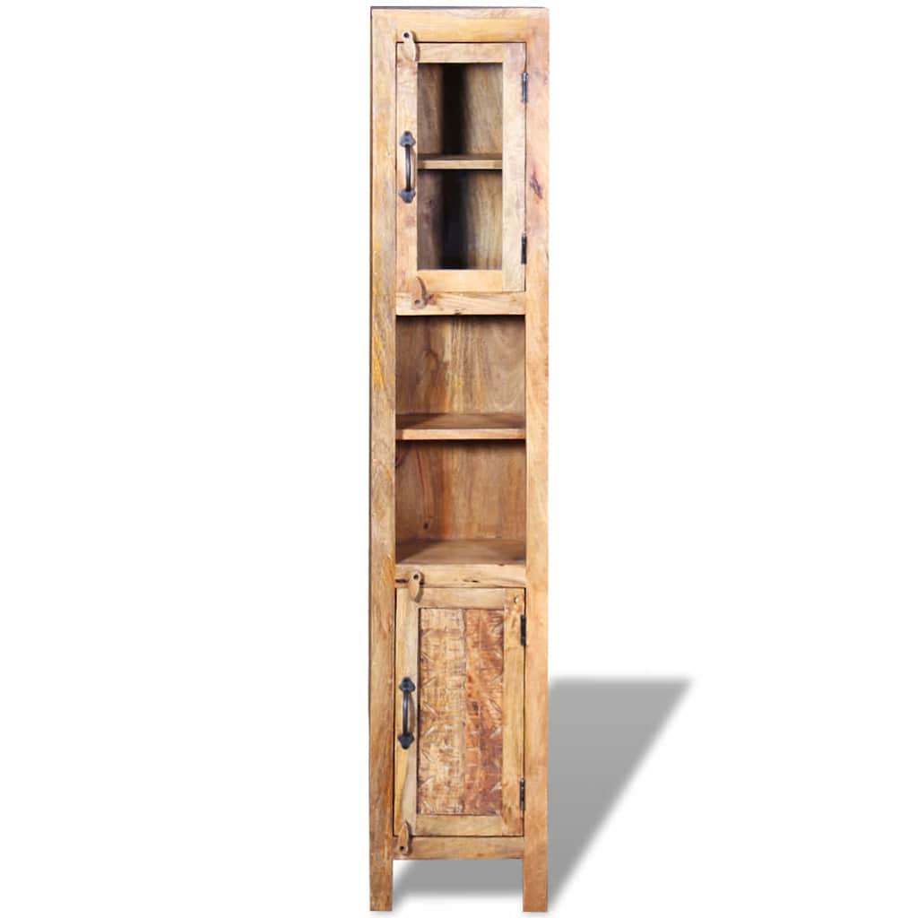 243463 vidaXL Vanity Cabinet with Mirror and 2 Side Cabinets Solid Mango Wood