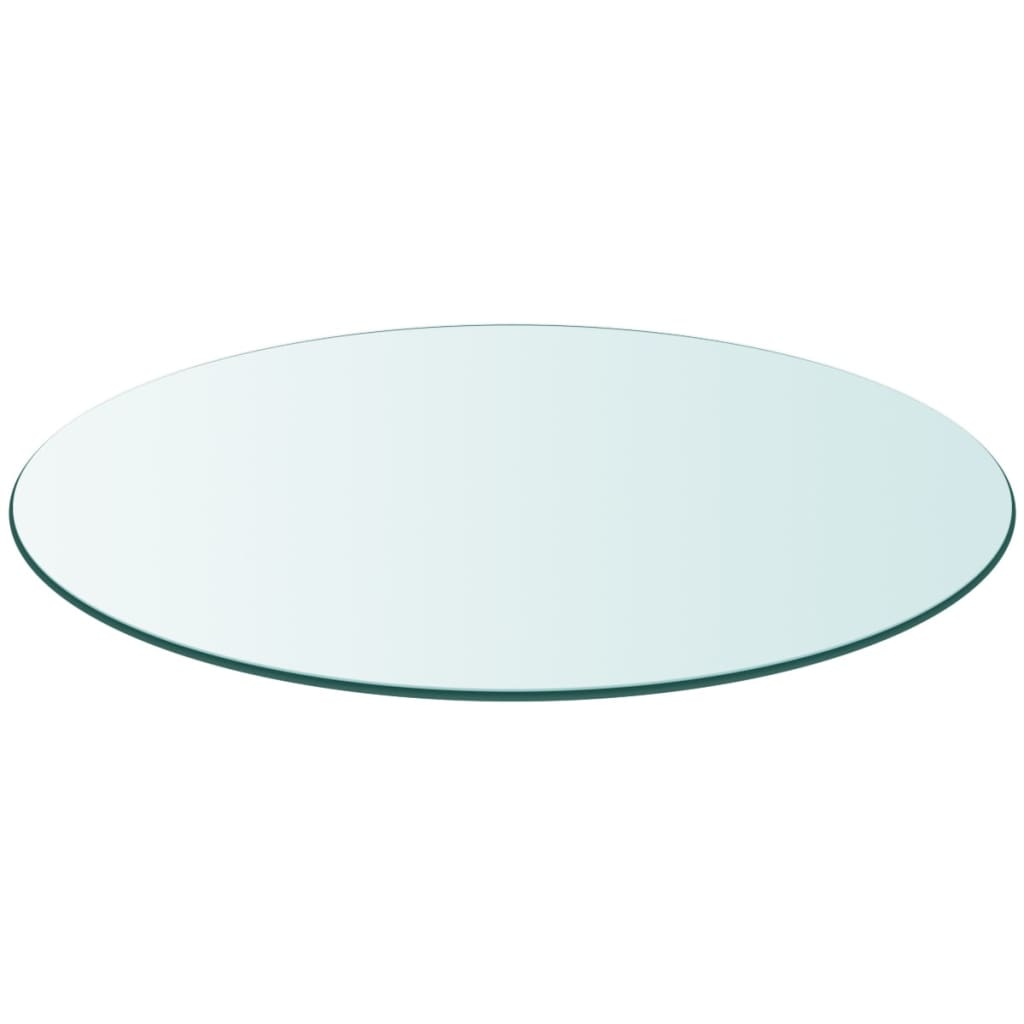 vidaXL Table Top Tempered Glass Round 700 mm