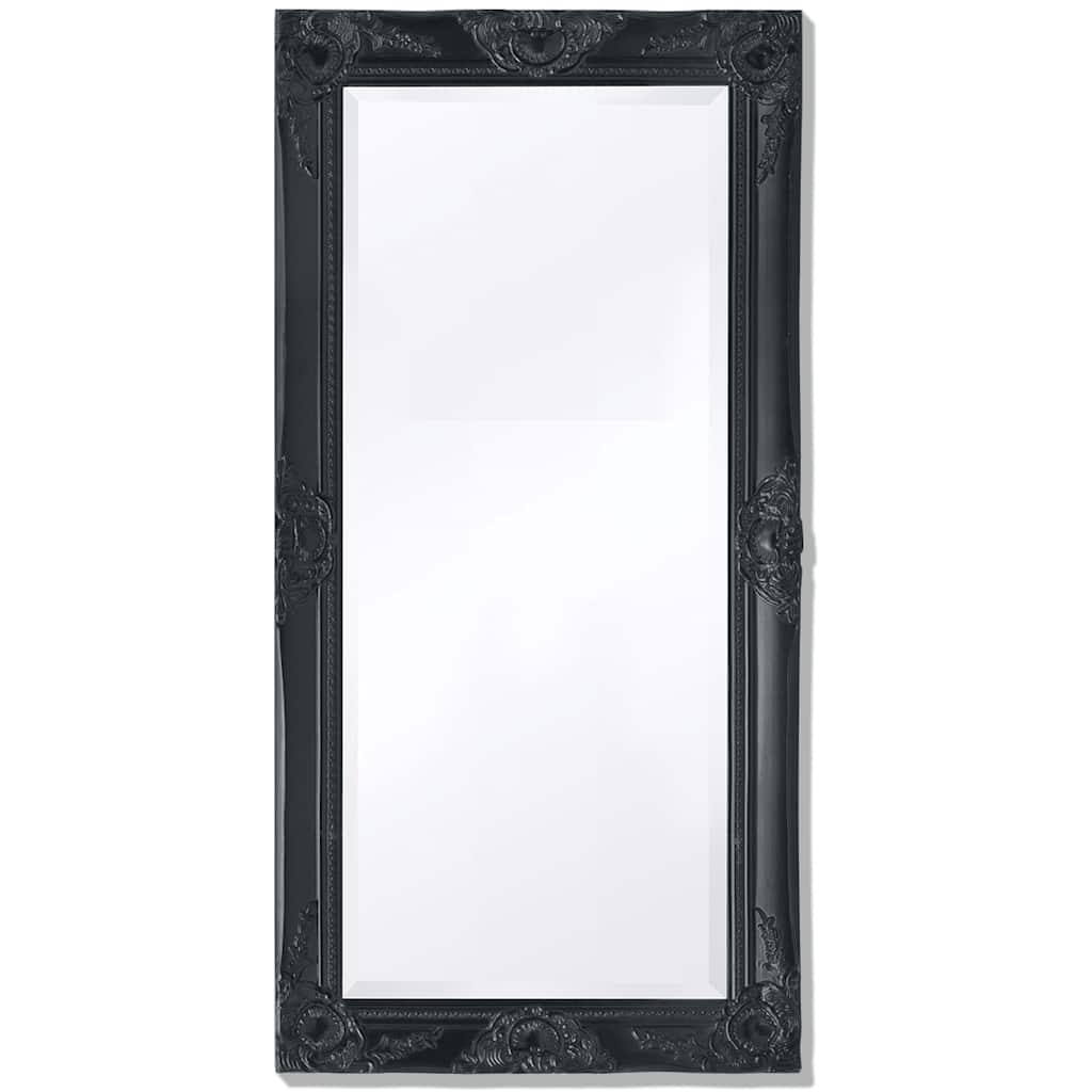243682 vidaXL Wall Mirror Baroque Style 100x50 cm Black