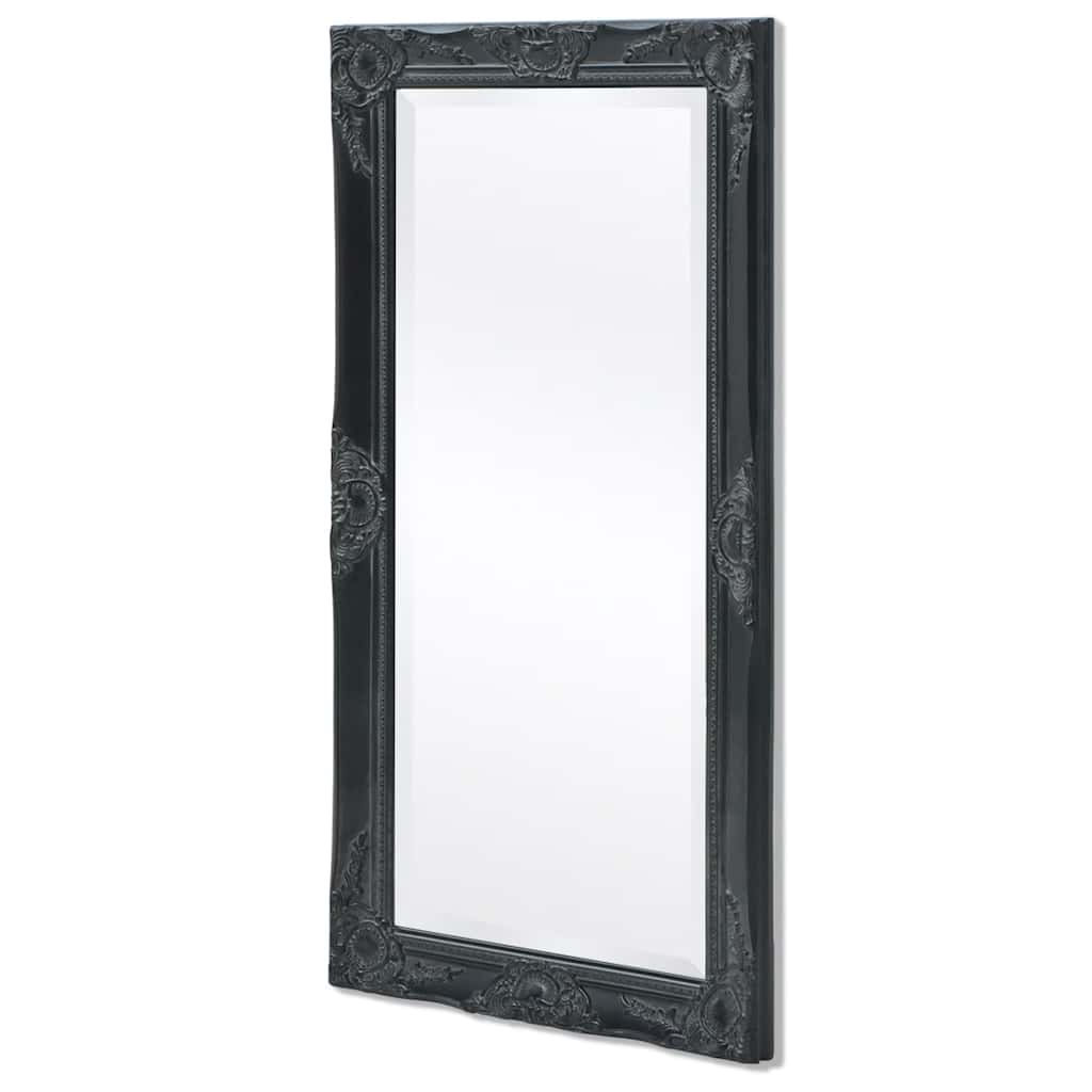 243682 vidaXL Wall Mirror Baroque Style 100x50 cm Black