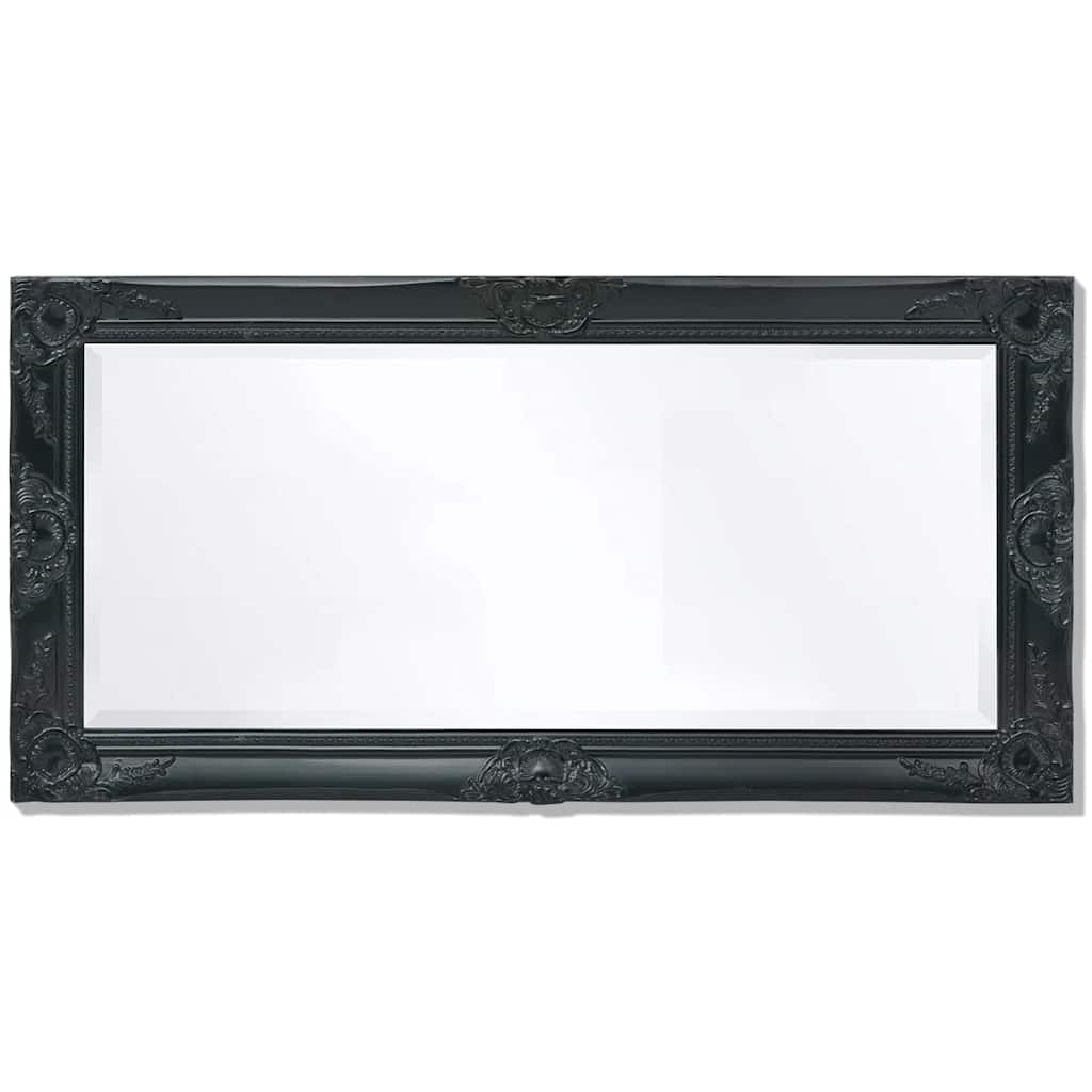243682 vidaXL Wall Mirror Baroque Style 100x50 cm Black