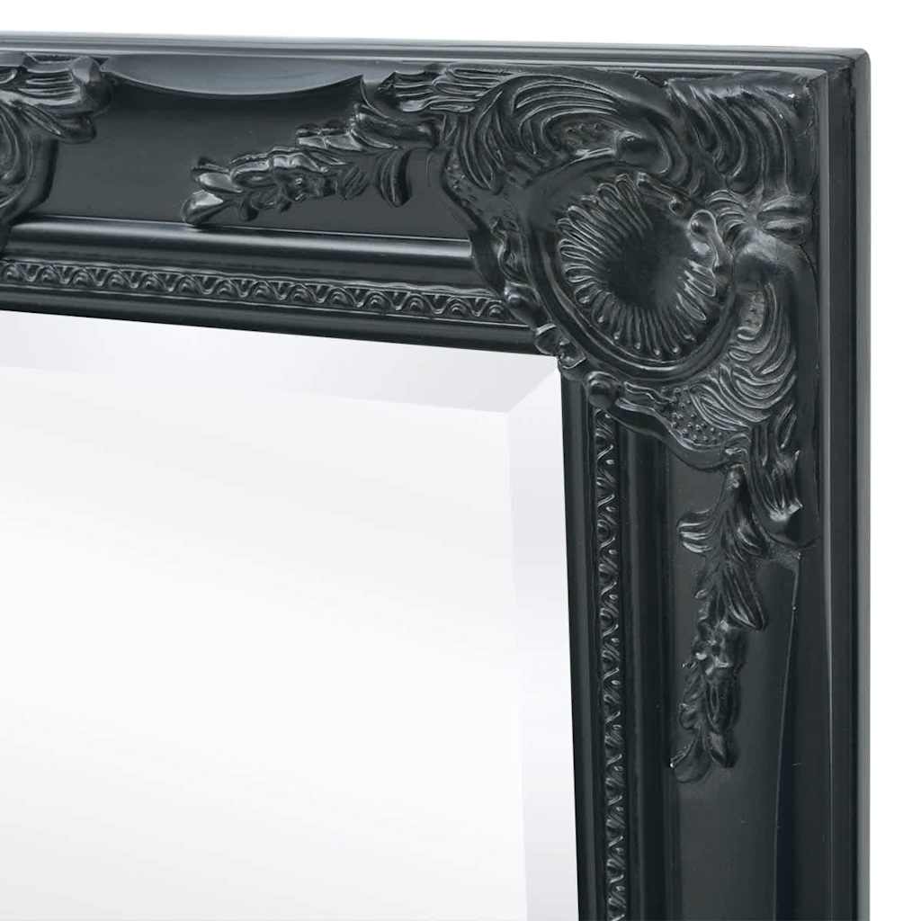 243682 vidaXL Wall Mirror Baroque Style 100x50 cm Black