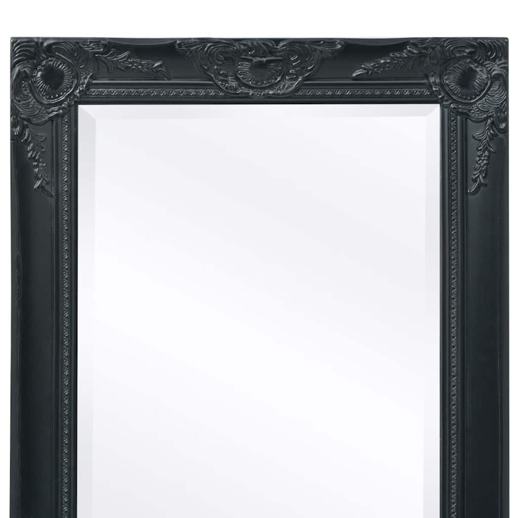 243682 vidaXL Wall Mirror Baroque Style 100x50 cm Black