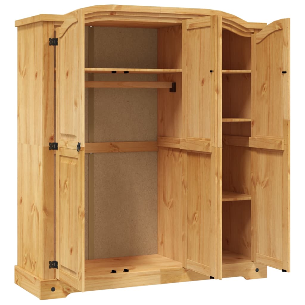 vidaXL Wardrobe Mexican Pine Corona Range 3 Doors