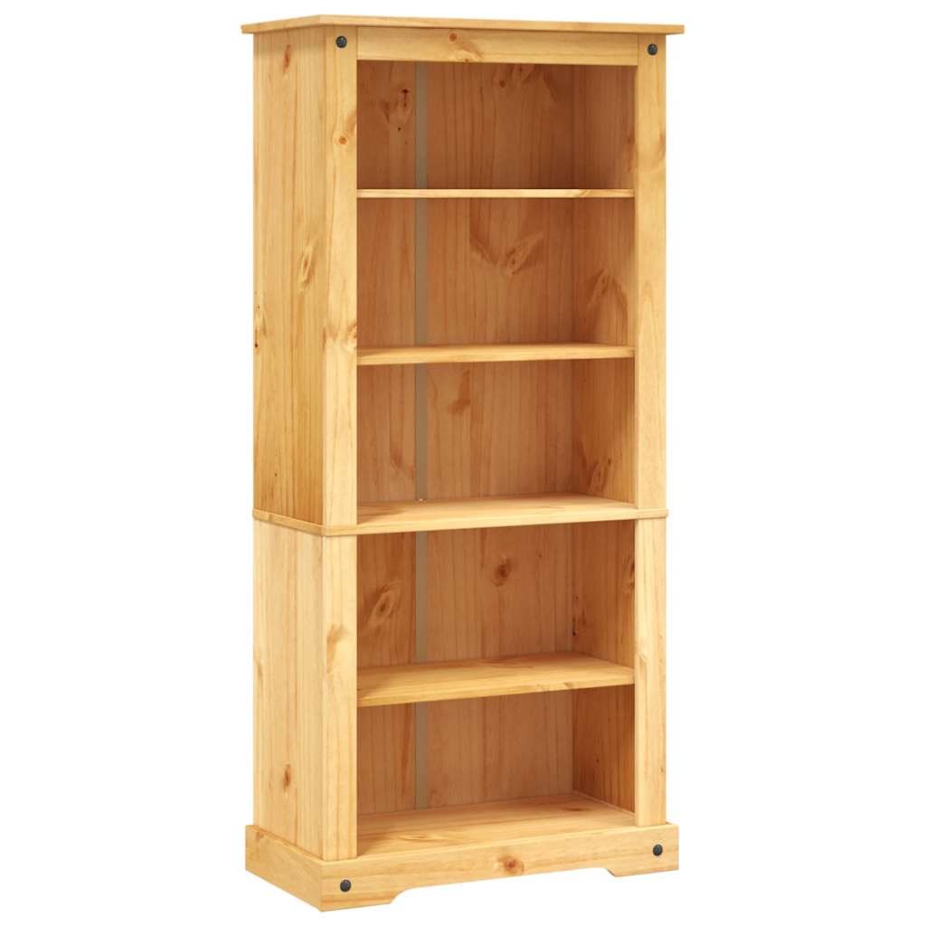 243744 vidaXL 5-Tier Bookcase Mexican Pine Corona Range 80x40x170 cm