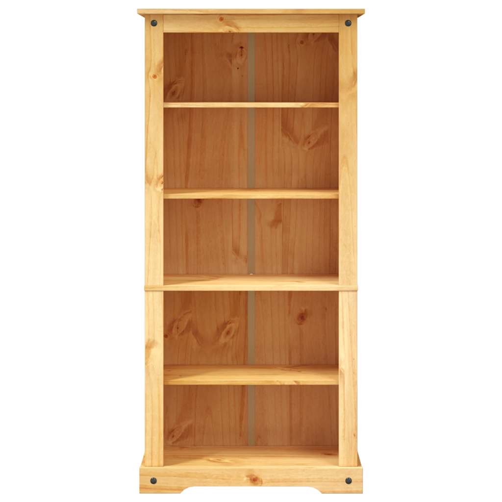 243744 vidaXL 5-Tier Bookcase Mexican Pine Corona Range 80x40x170 cm