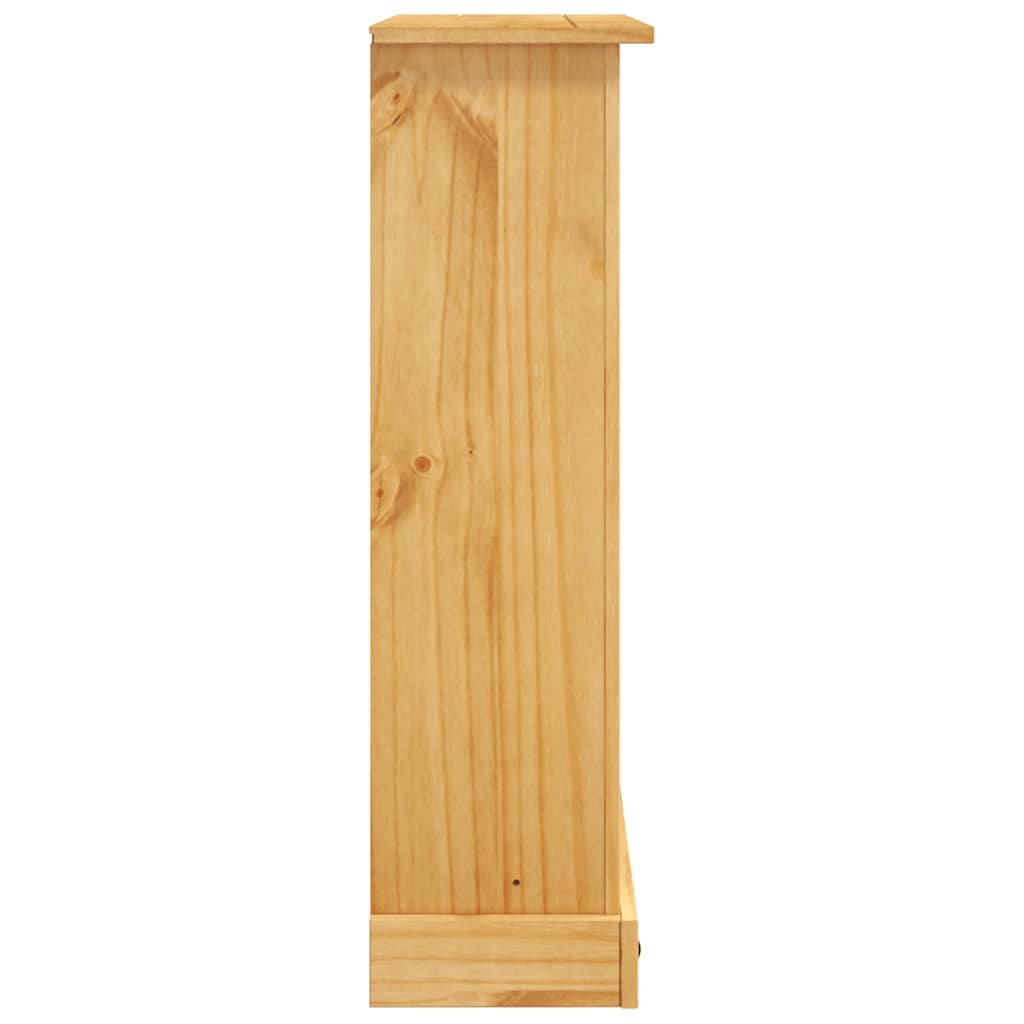 243745 vidaXL 3-Tier Bookcase Mexican Pine Corona Range 80x29x100 cm