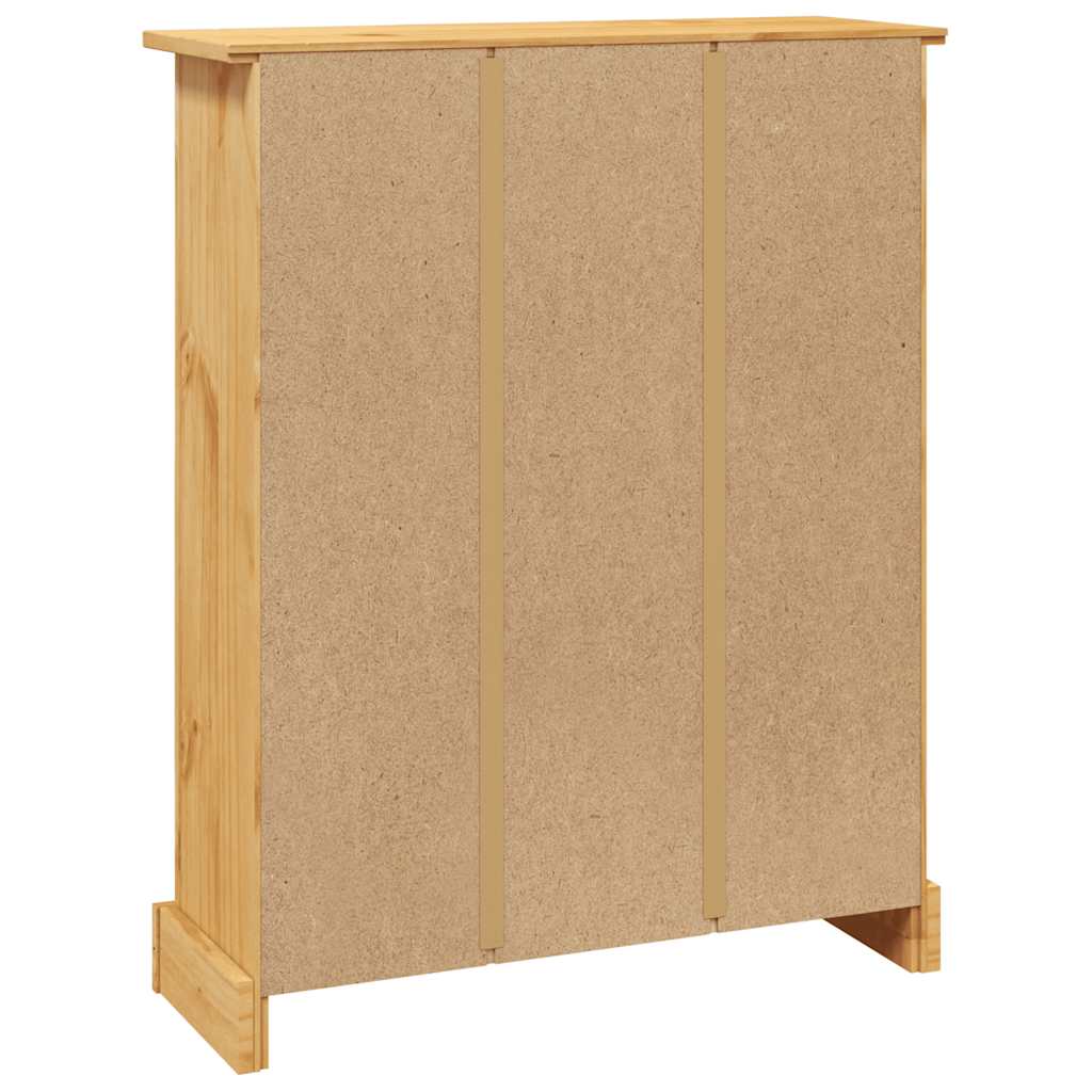 243745 vidaXL 3-Tier Bookcase Mexican Pine Corona Range 80x29x100 cm