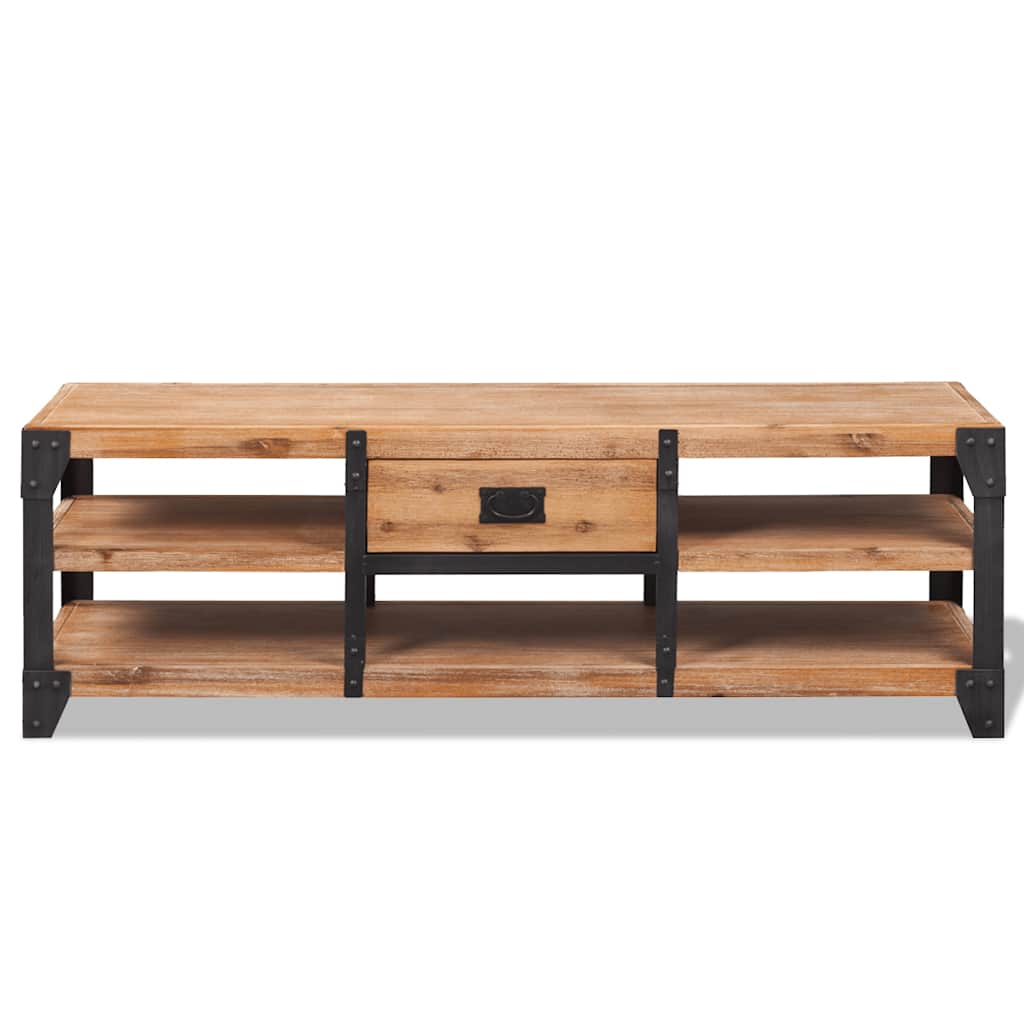 243913 vidaXL TV Stand Solid Acacia Wood 140x40x45 cm