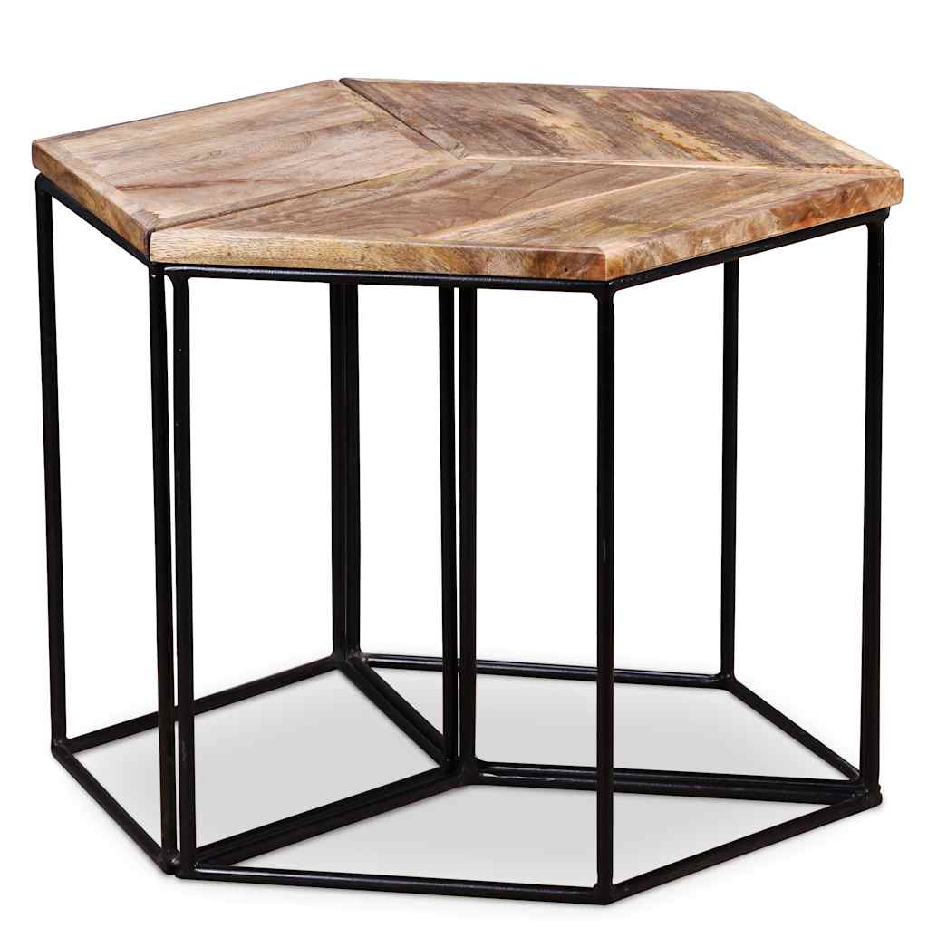 243976 vidaXL Coffee Table Solid Mango Wood 56x48x40 cm