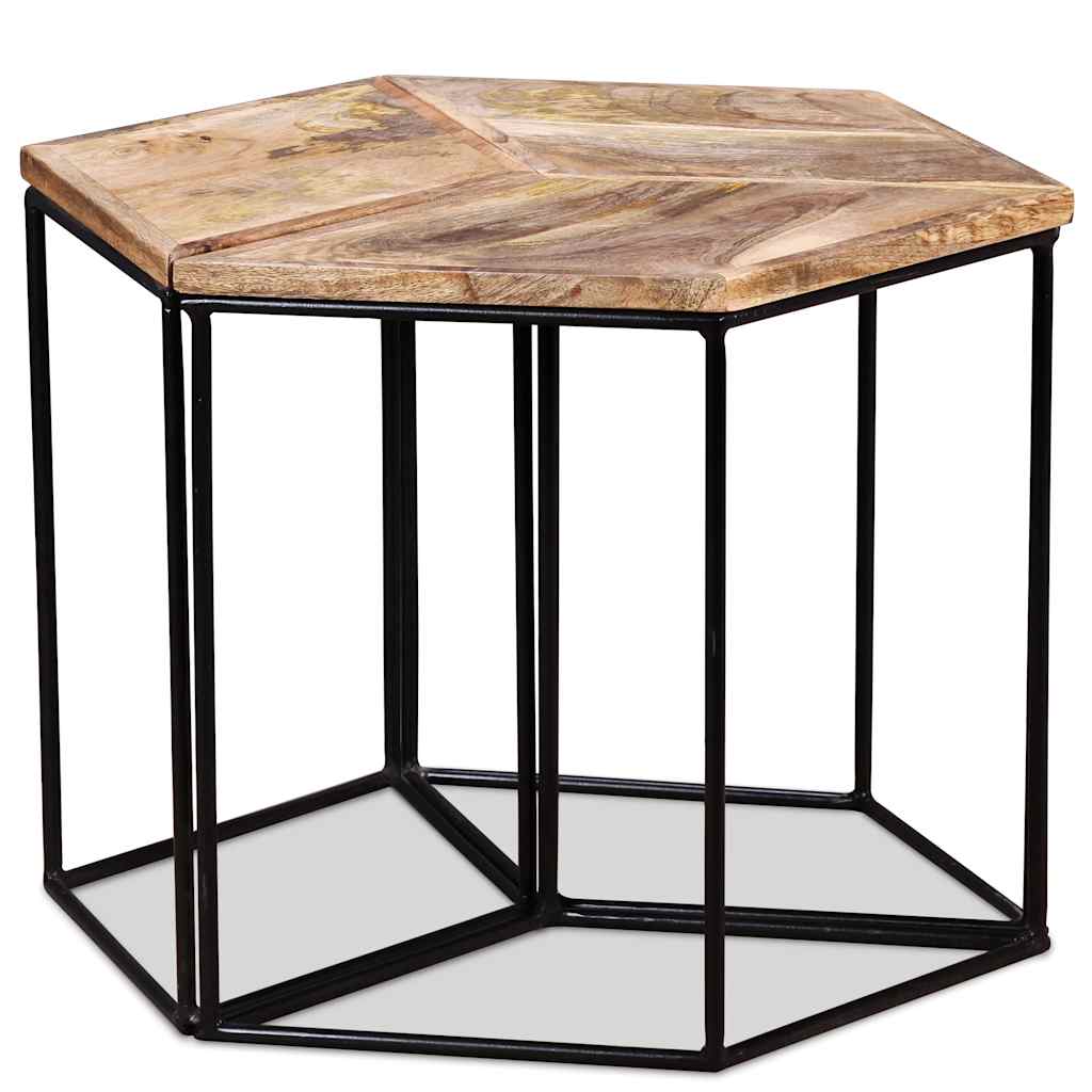 243976 vidaXL Coffee Table Solid Mango Wood 56x48x40 cm