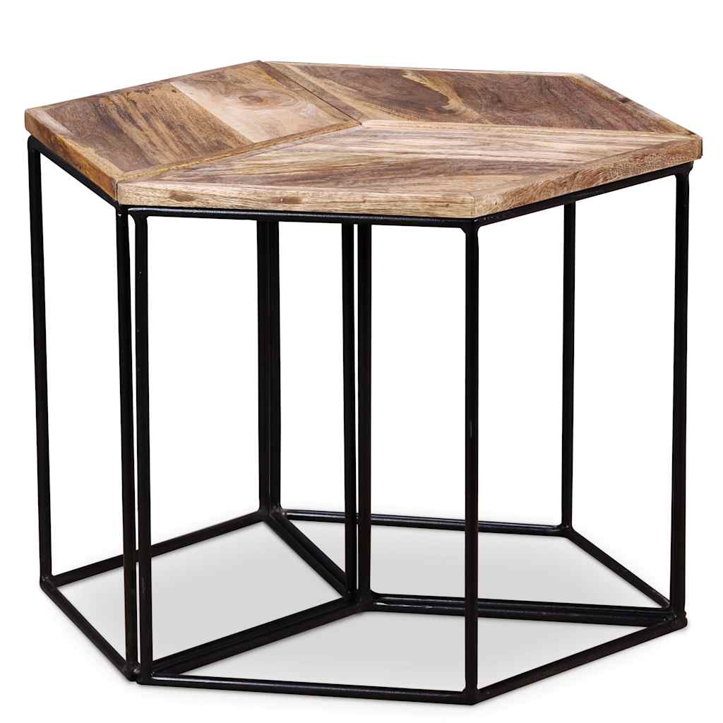 243976 vidaXL Coffee Table Solid Mango Wood 56x48x40 cm