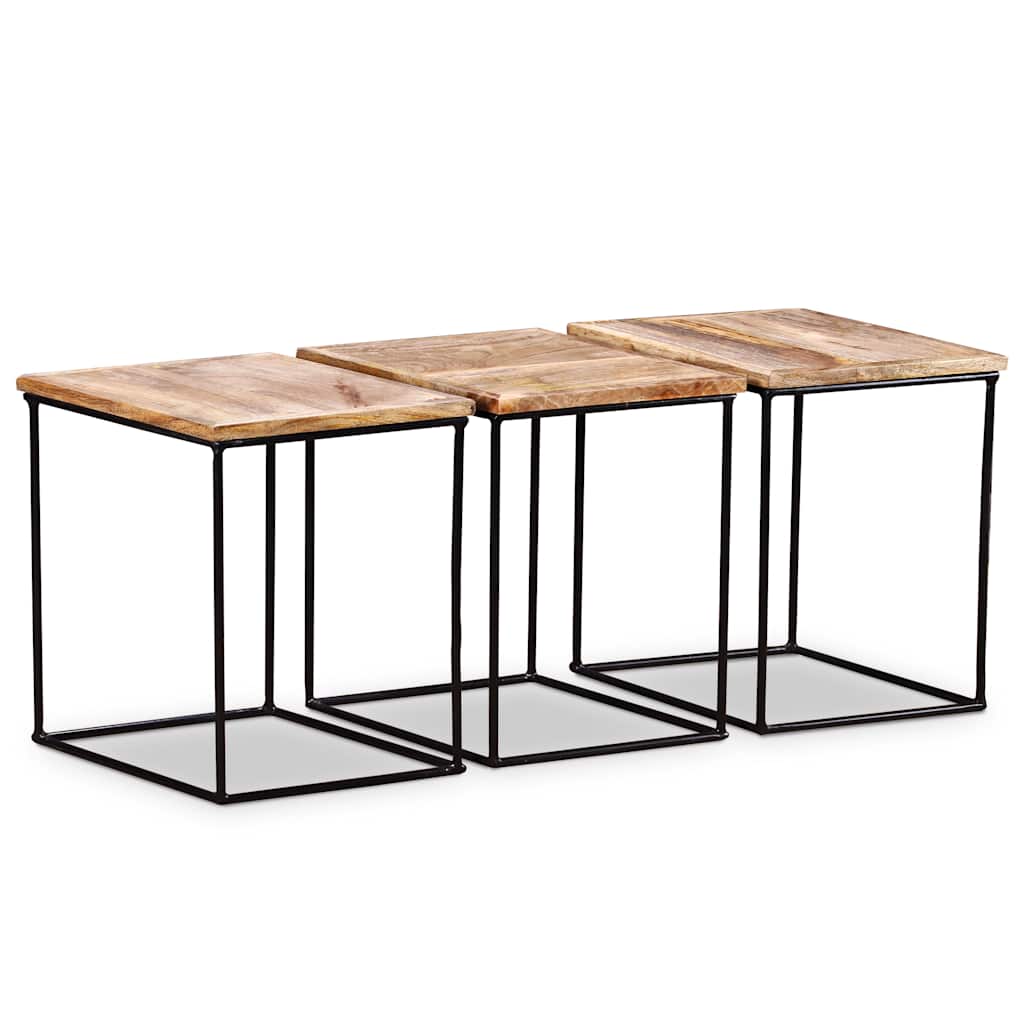243976 vidaXL Coffee Table Solid Mango Wood 56x48x40 cm
