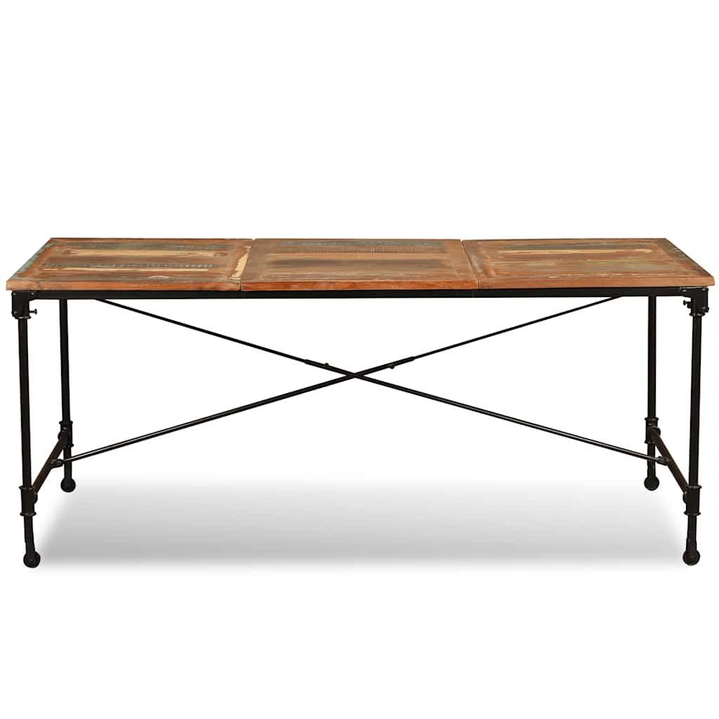 Dining Table | Multicolour | Solid reclaimed wood and powder-coated steel