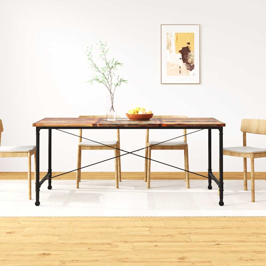 Dining Table | Multicolour | Solid reclaimed wood and powder-coated steel