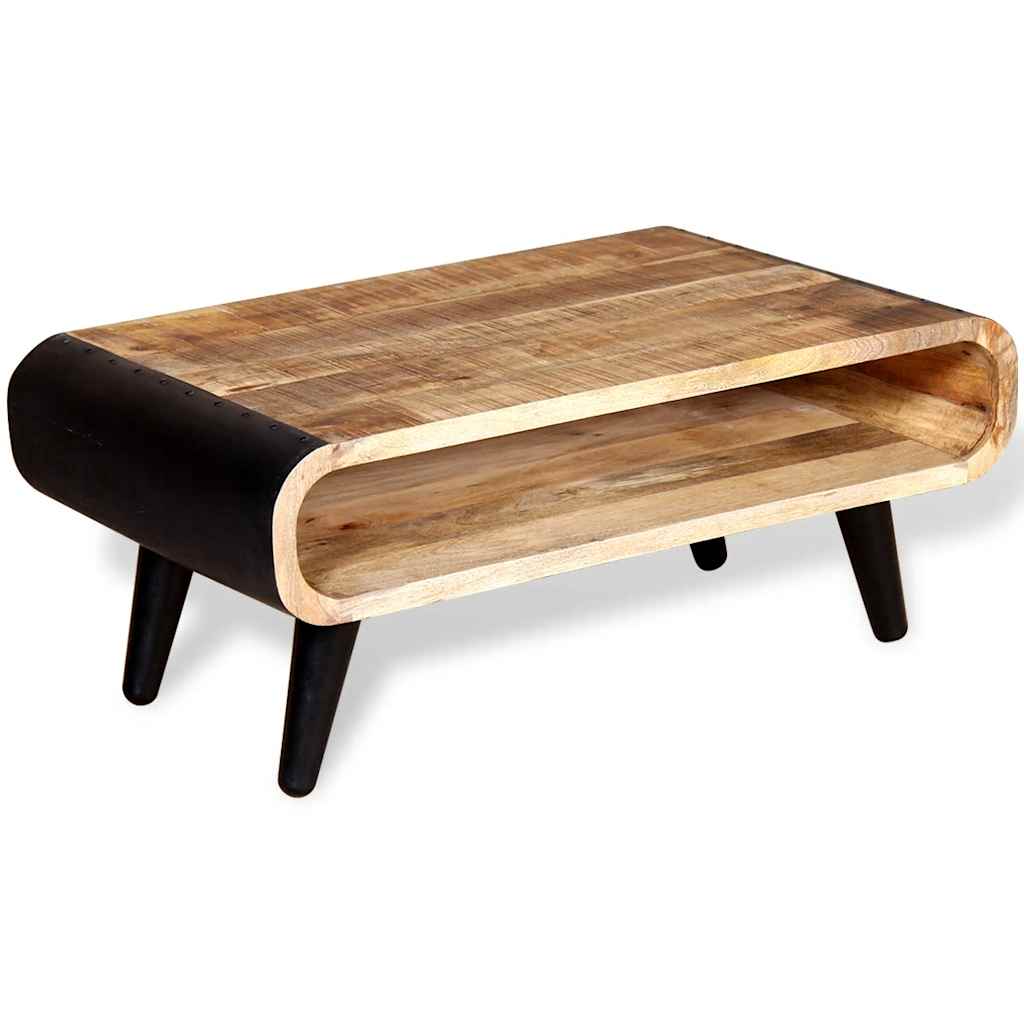 244008 vidaXL Coffee Table Rough Mango Wood 90x55x39 cm