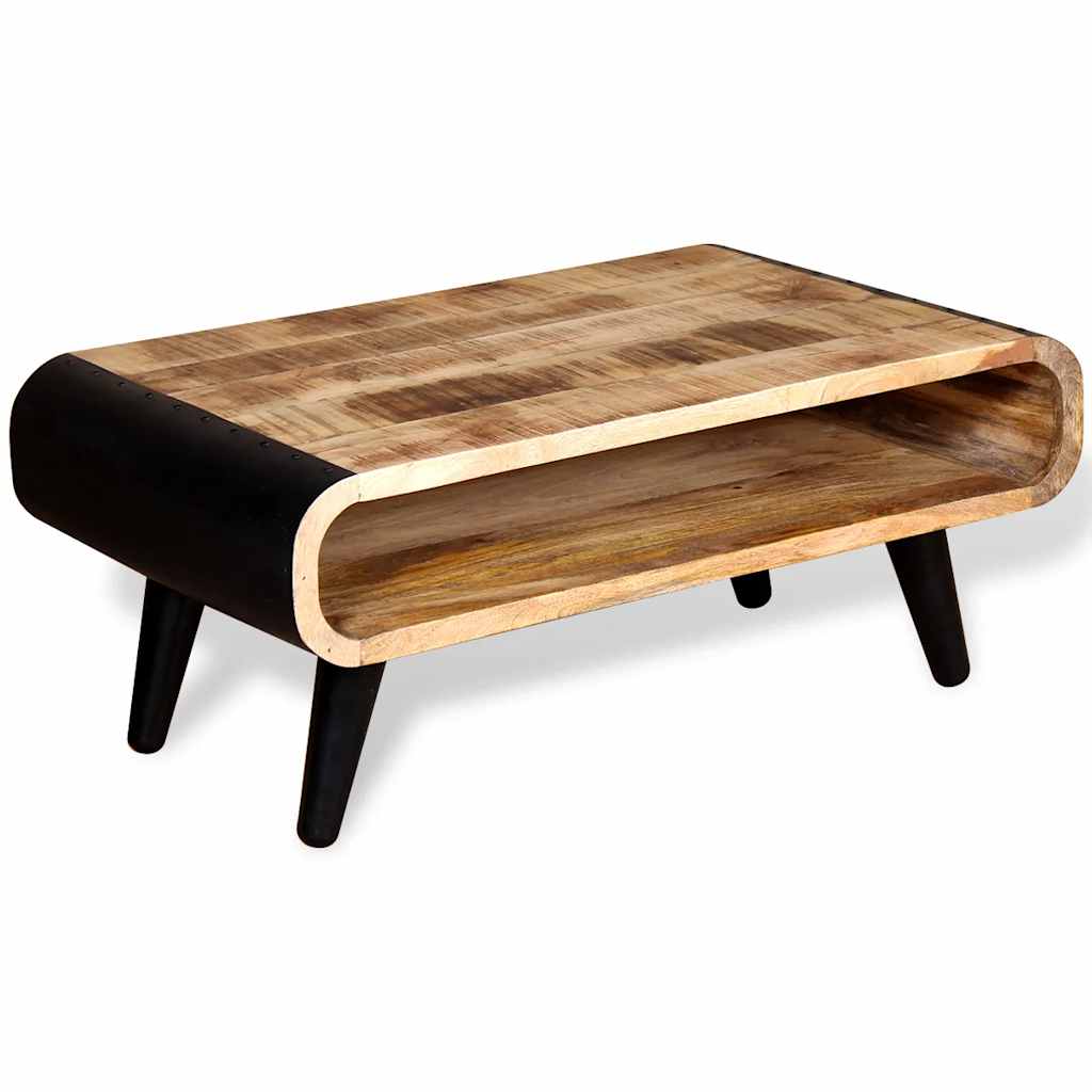 244008 vidaXL Coffee Table Rough Mango Wood 90x55x39 cm