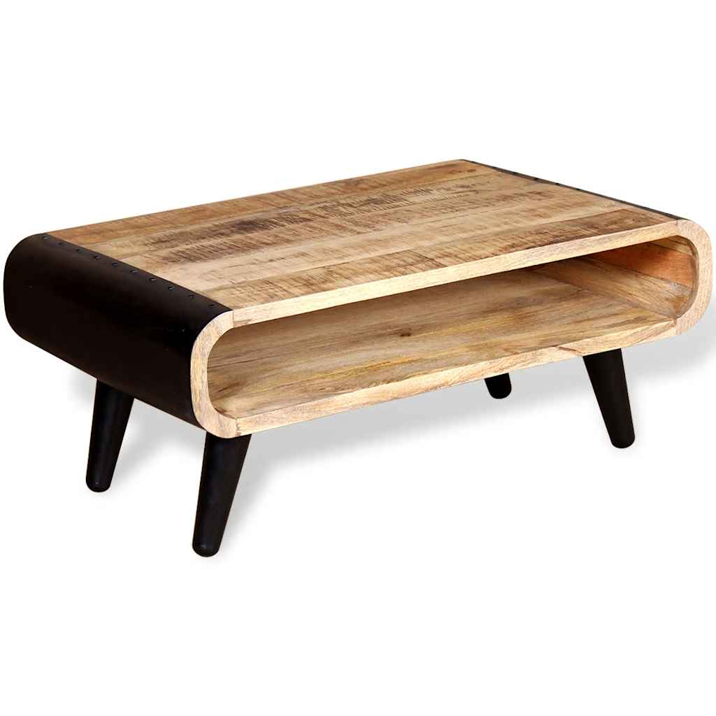 244008 vidaXL Coffee Table Rough Mango Wood 90x55x39 cm