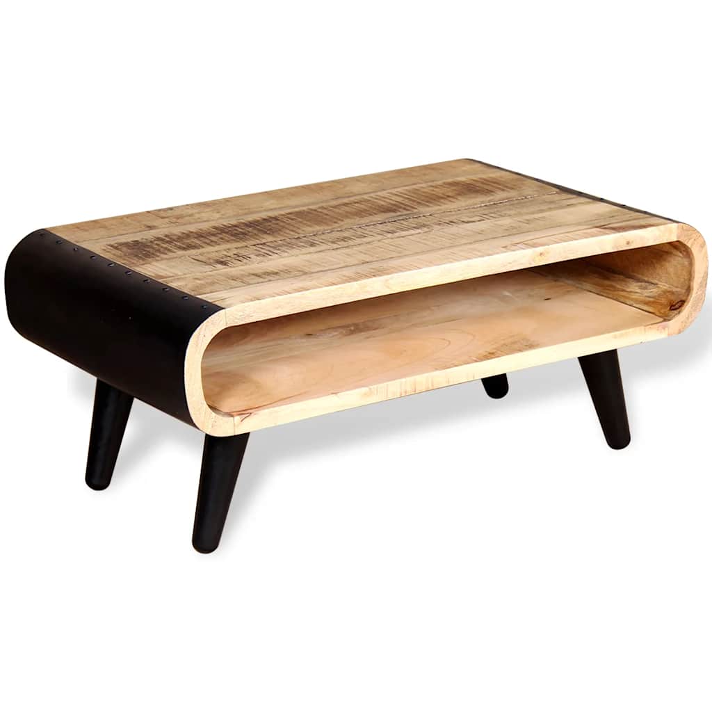 244008 vidaXL Coffee Table Rough Mango Wood 90x55x39 cm