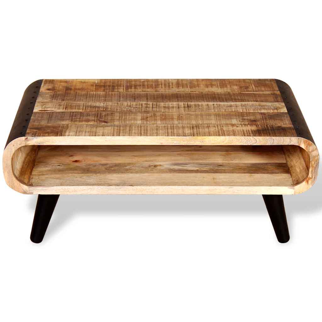 244008 vidaXL Coffee Table Rough Mango Wood 90x55x39 cm