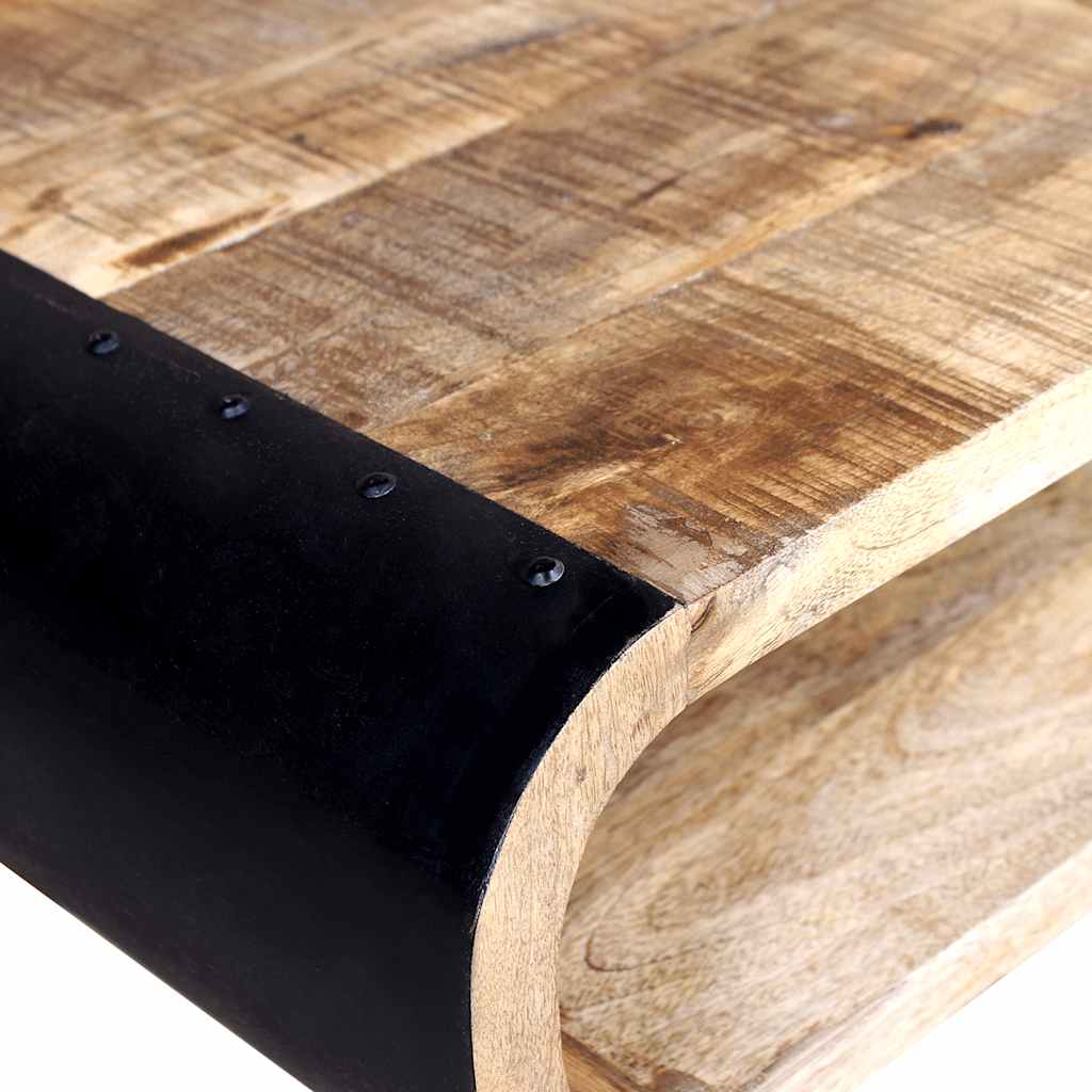 244008 vidaXL Coffee Table Rough Mango Wood 90x55x39 cm