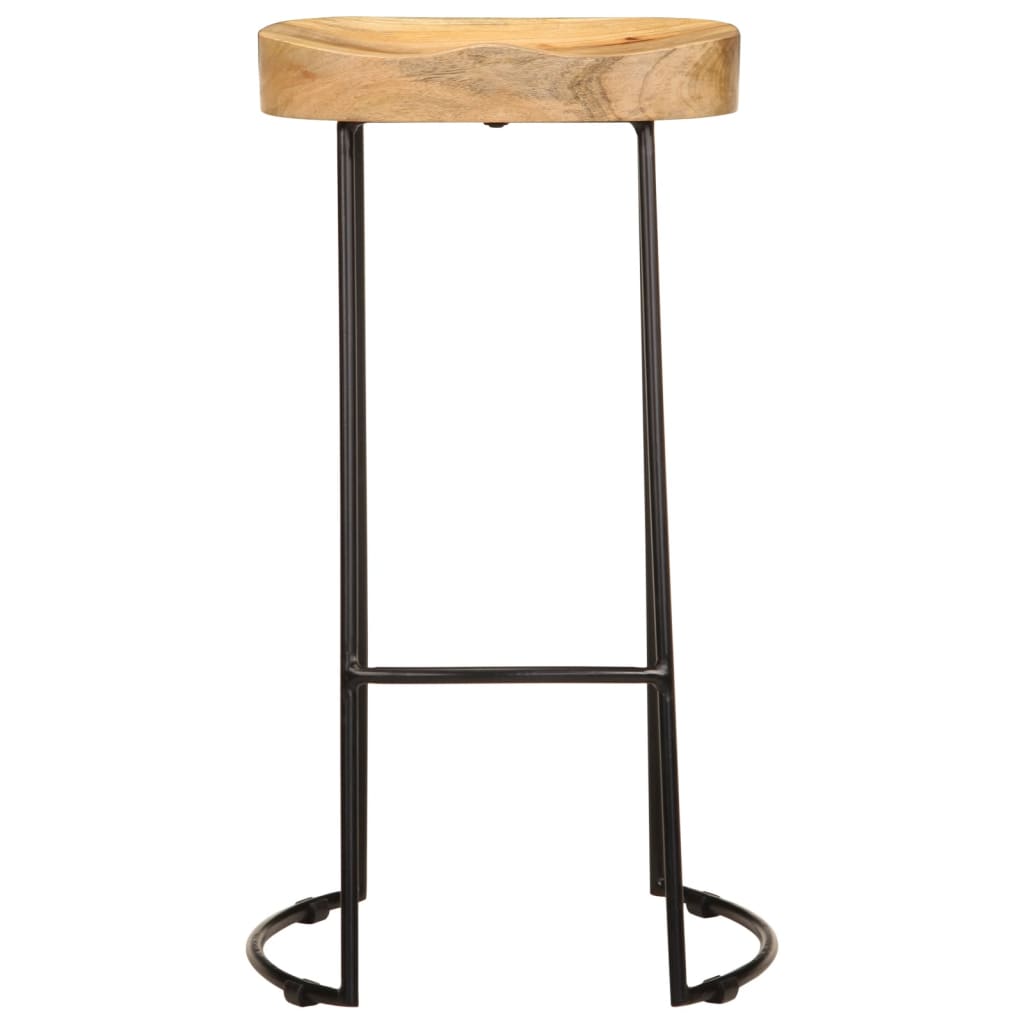 vidaXL Bar Stools 2 pcs Solid Mango Wood