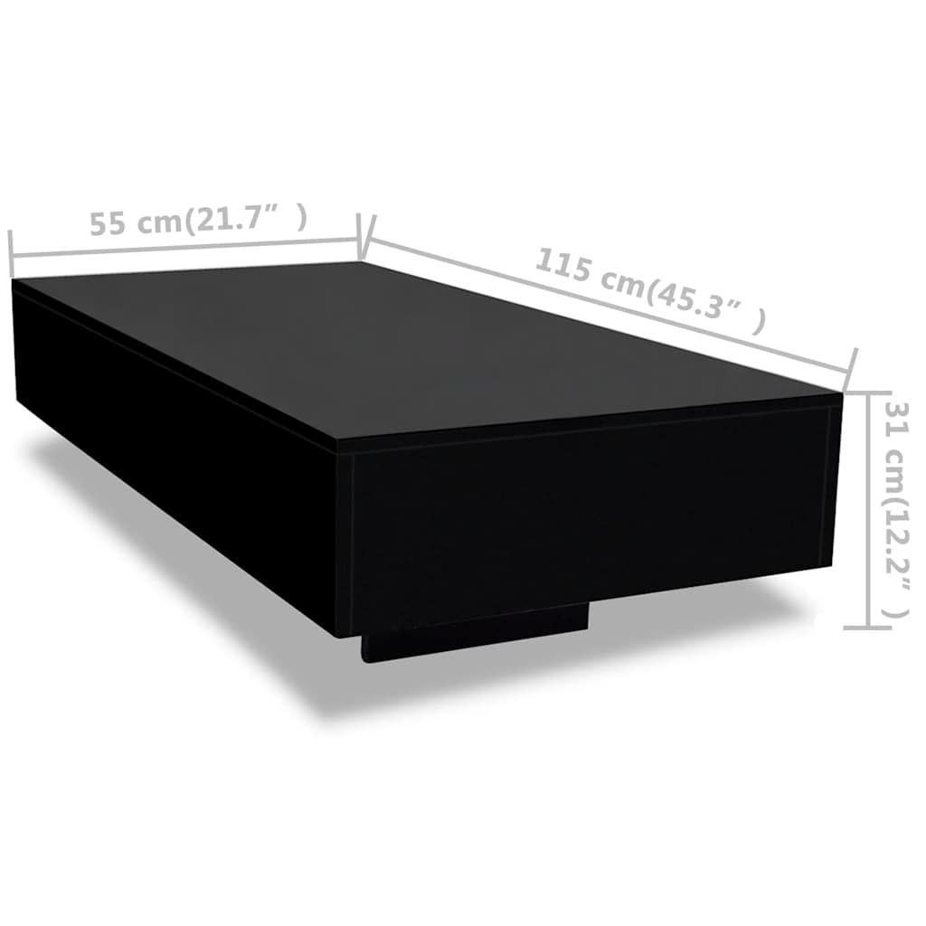244023 vidaXL Coffee Table High Gloss Black