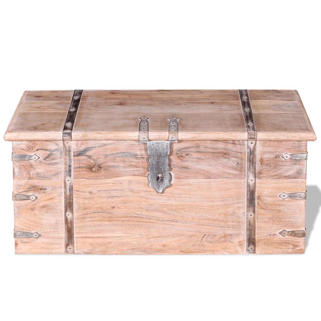 244054 vidaXL Two Piece Storage Chest Set Acacia Wood