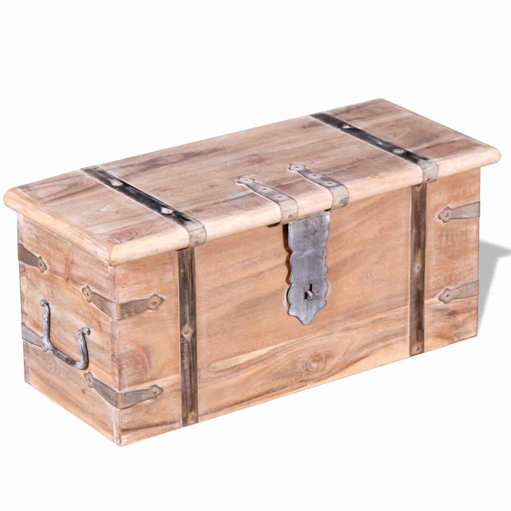 244054 vidaXL Two Piece Storage Chest Set Acacia Wood