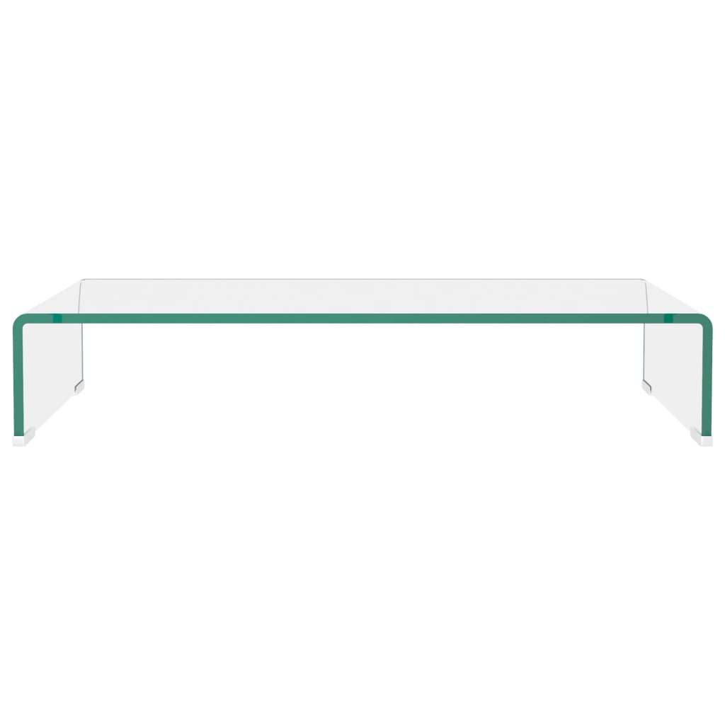 TV Stand/Monitor Riser Glass Clear 70x30x13 cm