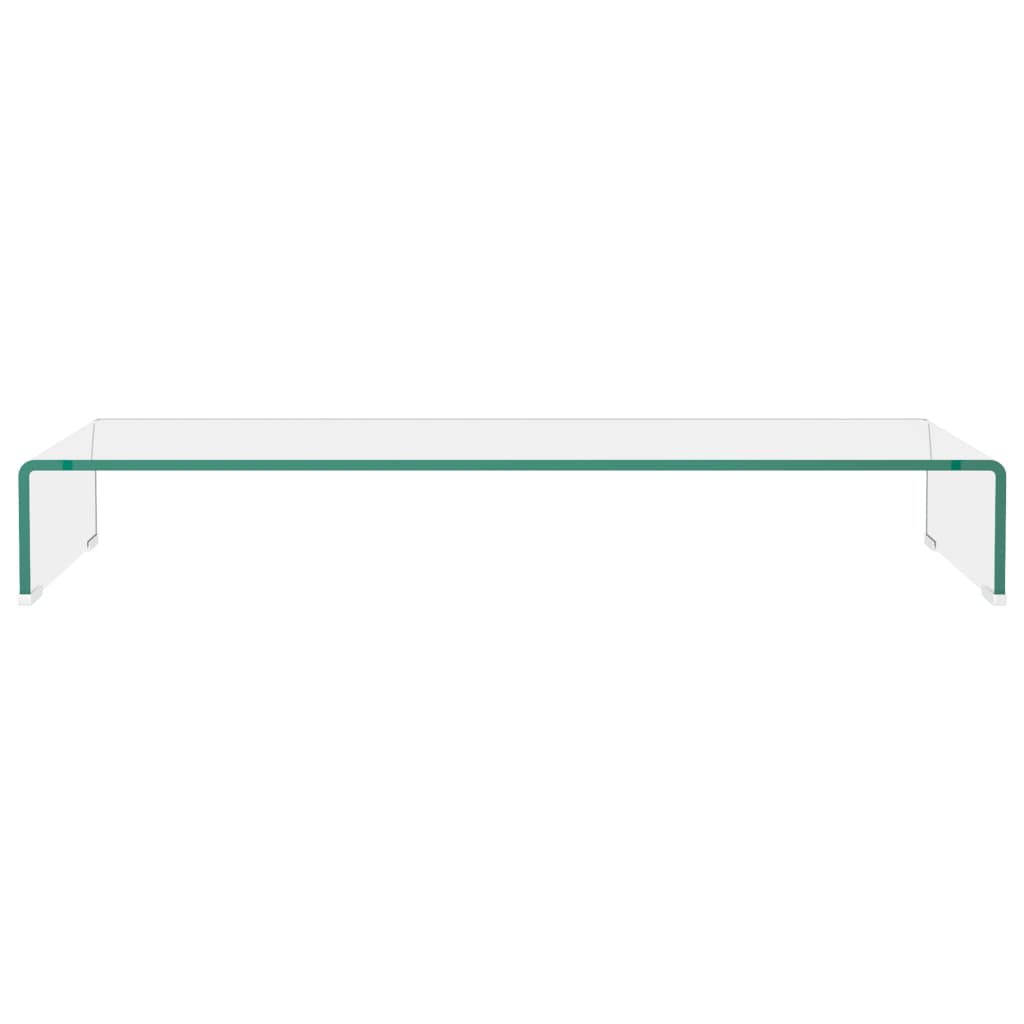 TV Stand/Monitor Riser Glass Clear 90x30x13 cm