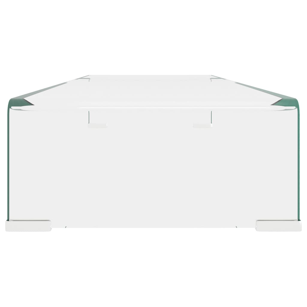 TV Stand/Monitor Riser Glass Clear 90x30x13 cm