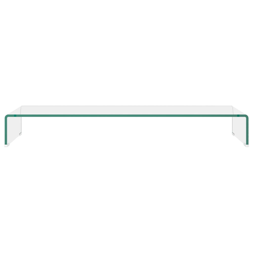 vidaXL TV Stand/Monitor Riser Glass Clear 100x30x13 cm