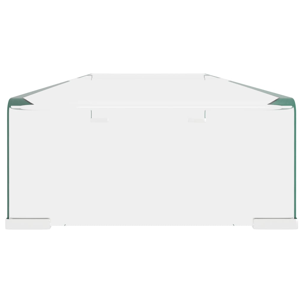 TV Stand/Monitor Riser Glass Clear 100x30x13 cm