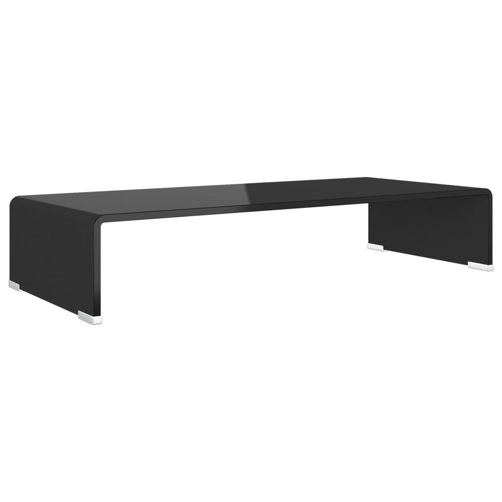 TV Stand | Black | Tempered Glass | Medium | Modern | TV Stand