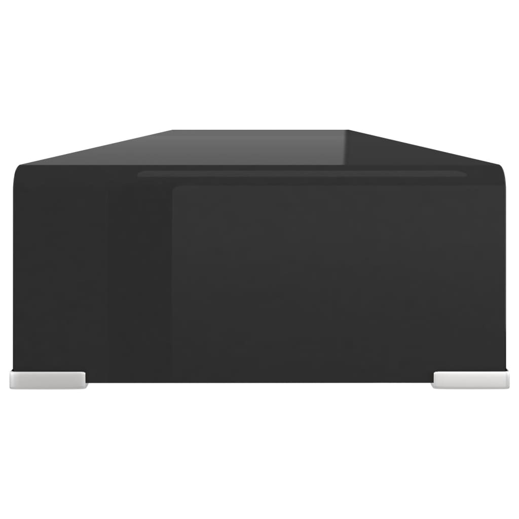 TV Stand | Black | Tempered Glass | Medium | Sleek | TV Stand