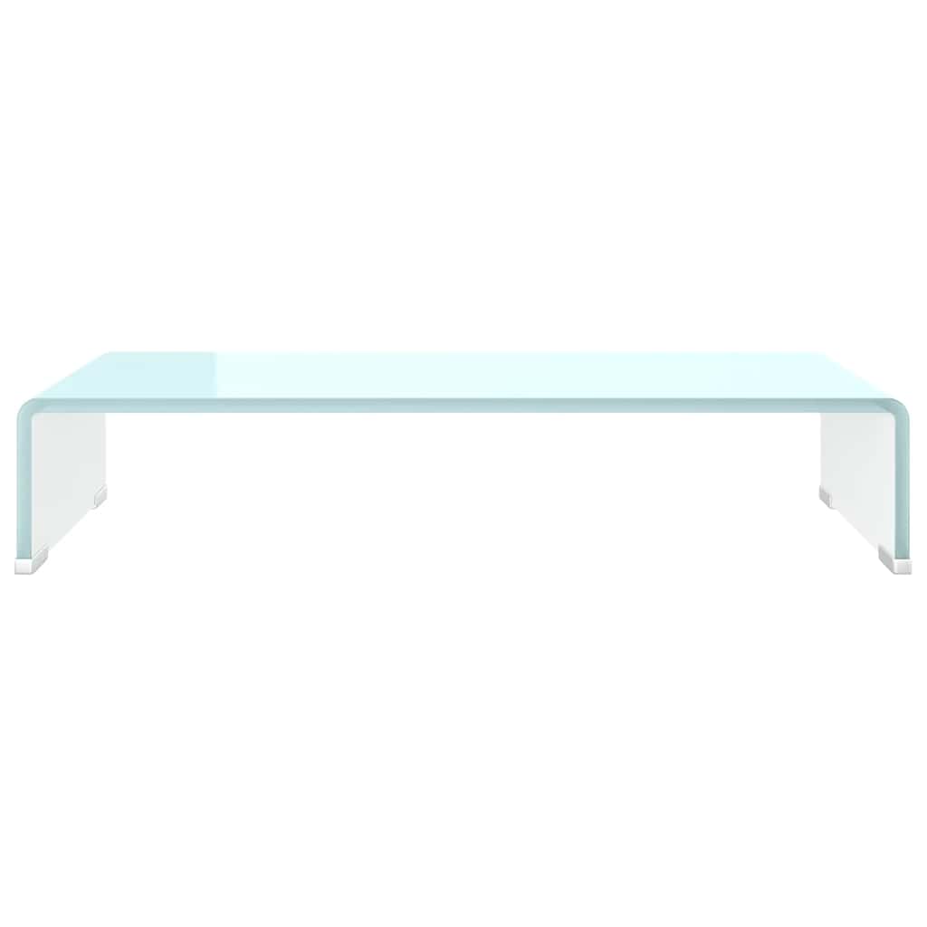 TV Stand/Monitor Riser Glass Green 60x25x11 cm