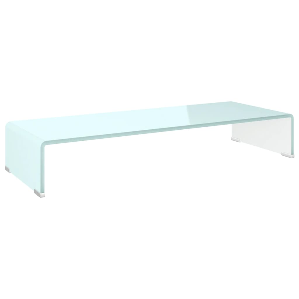 vidaXL TV Stand/Monitor Riser Glass Green 80x30x13 cm